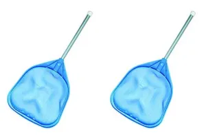2) Hydrotools 8050 Swimming Pool Spa Tub 12&quot; Aluminum Handle Leaf Net Skimmers