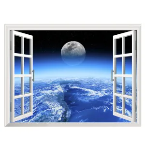 3D Outer Space Window Wall Decals 3D Outer Space Window Wall Decals