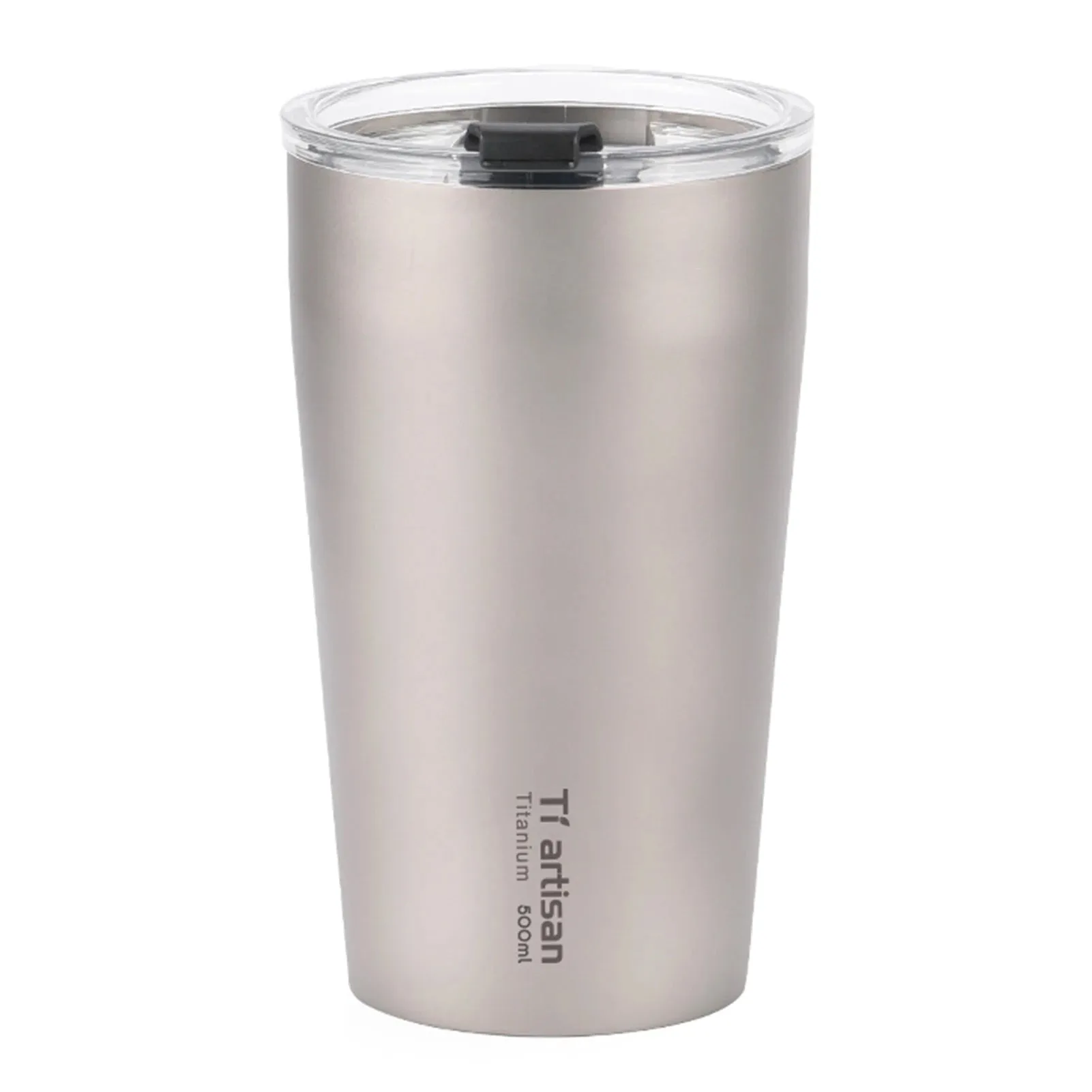 500ml Outdoor Titanium Teacup Double Wall Camping Beer Cup Ultralight Water Cup with Cup Lid for Travel Camping Hiking