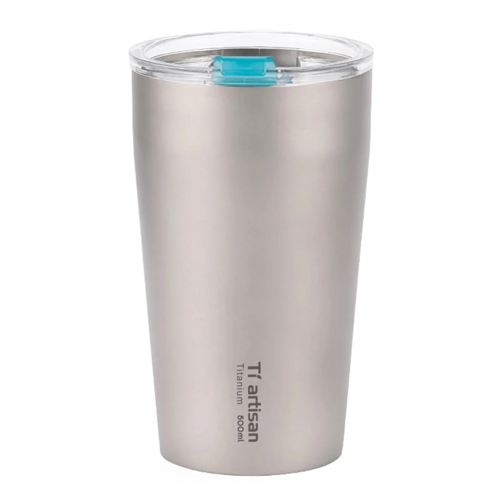 500ml Outdoor Titanium Teacup Double Wall Camping Beer Cup Ultralight Water Cup with Cup Lid for Travel Camping Hiking