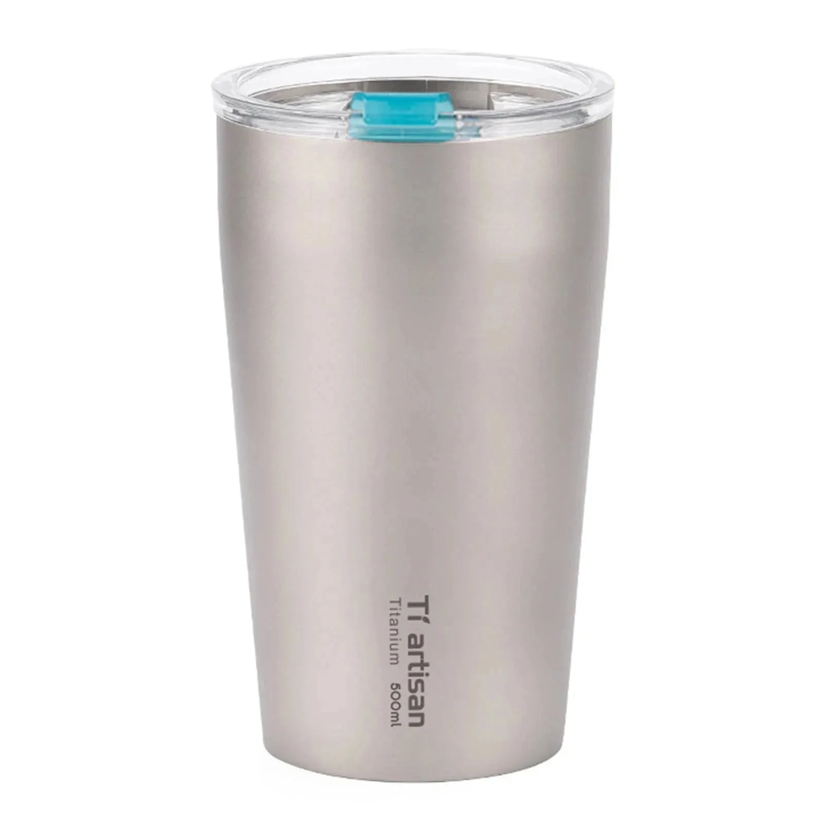 500ml Outdoor Titanium Teacup Double Wall Camping Beer Cup Ultralight Water Cup with Cup Lid for Travel Camping Hiking