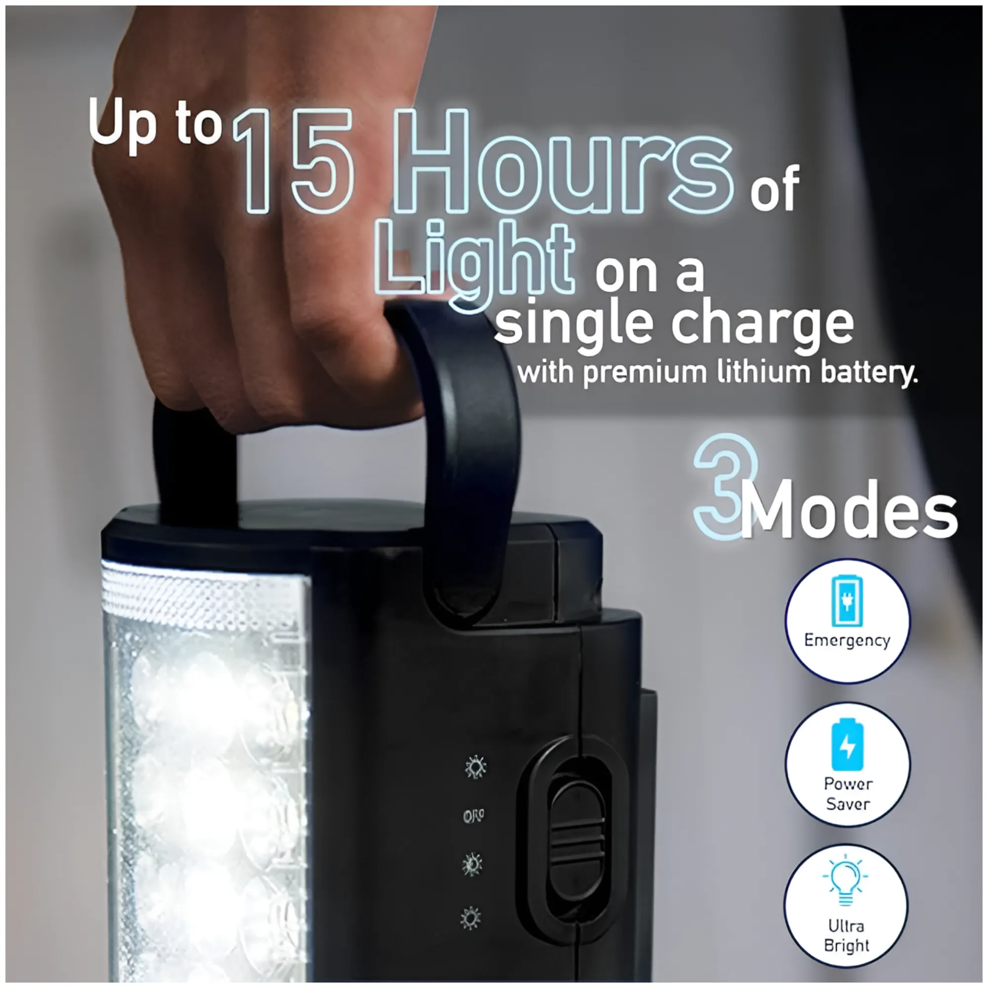 6V Portable Bulit In Plug Rechargeable Emergency LED Bright Light