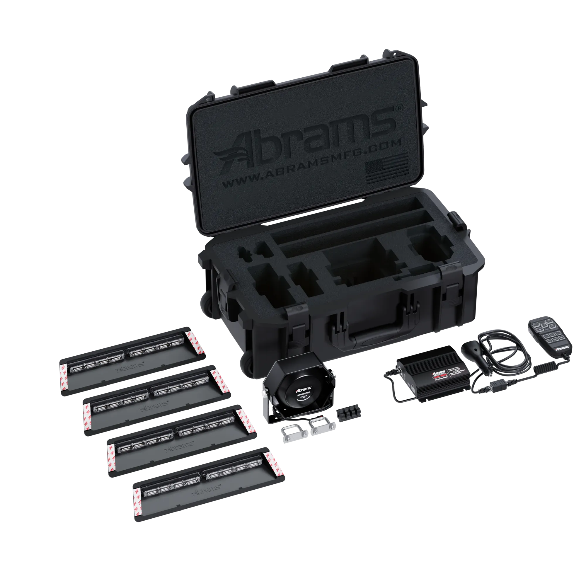 Abrams Covert Portable Emergency Vehicle Lights & Sirens System Quadra Series