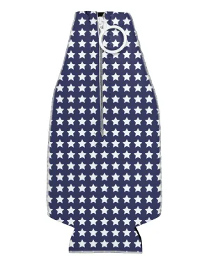 Americana Stars Pattern Collapsible Neoprene Bottle Insulator All Over Print