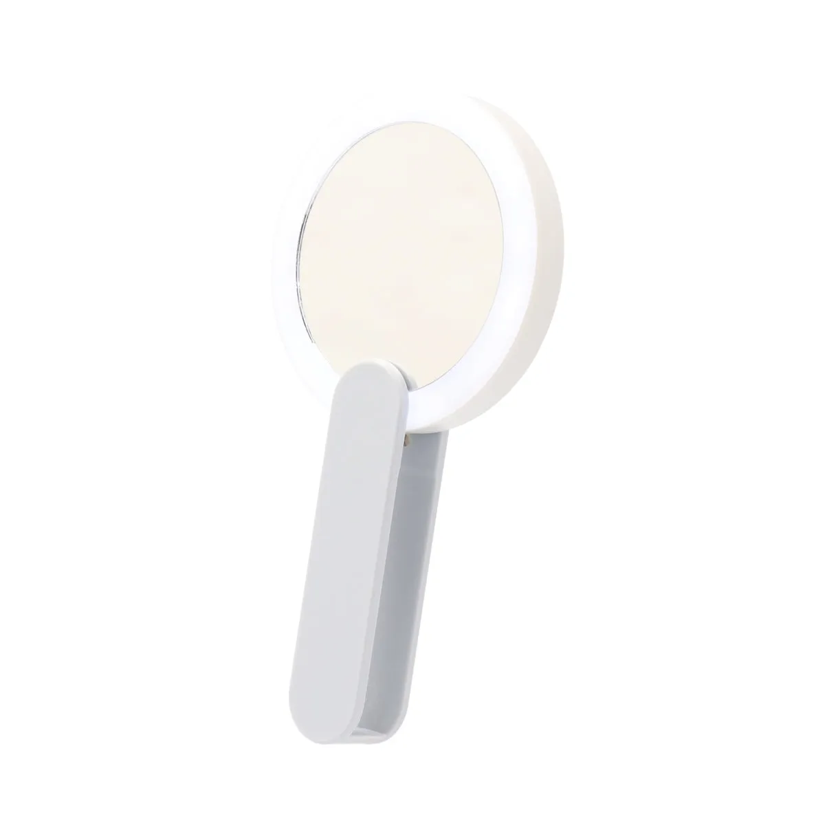 Blanche Led Compact Mirror Handy White