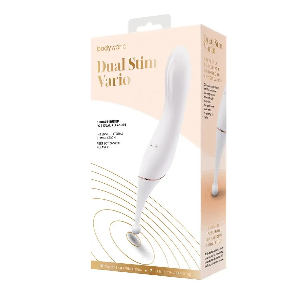 Bodywand Silicone While Dual Rechargeable Clit Stimulator