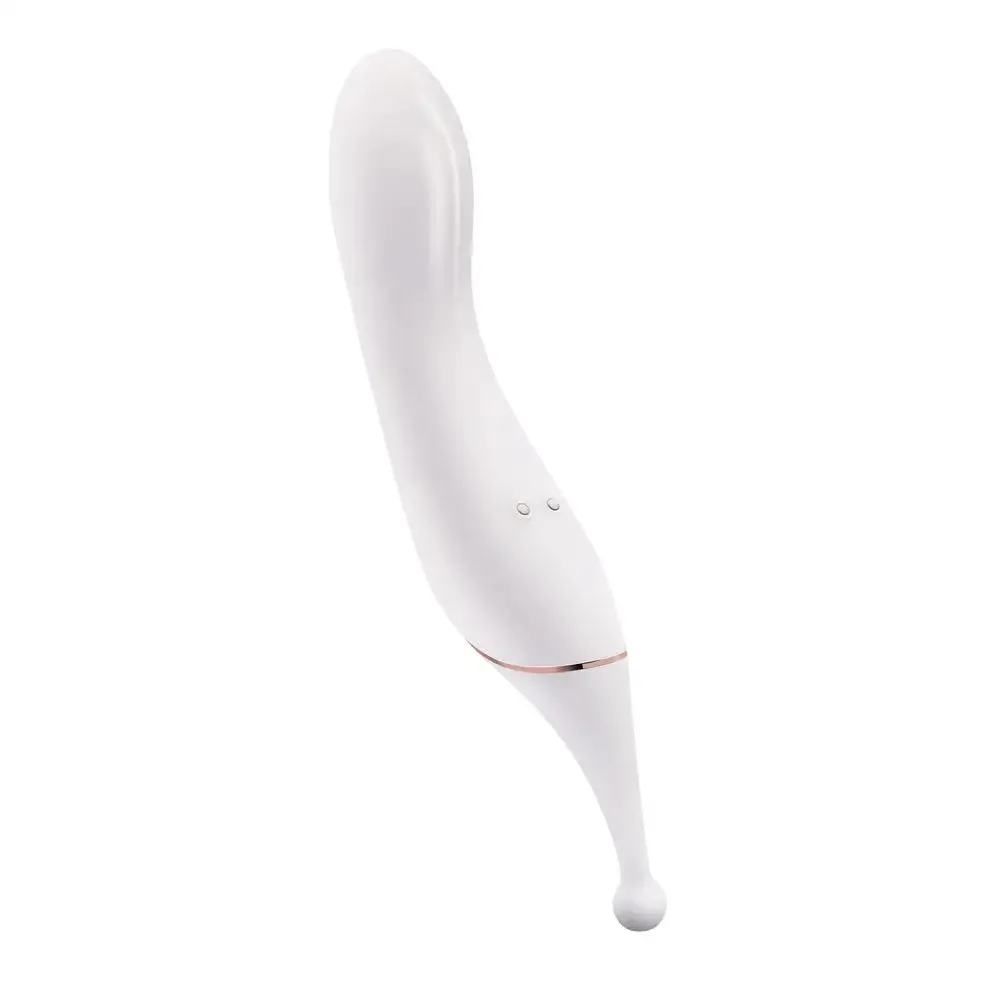 Bodywand Silicone While Dual Rechargeable Clit Stimulator