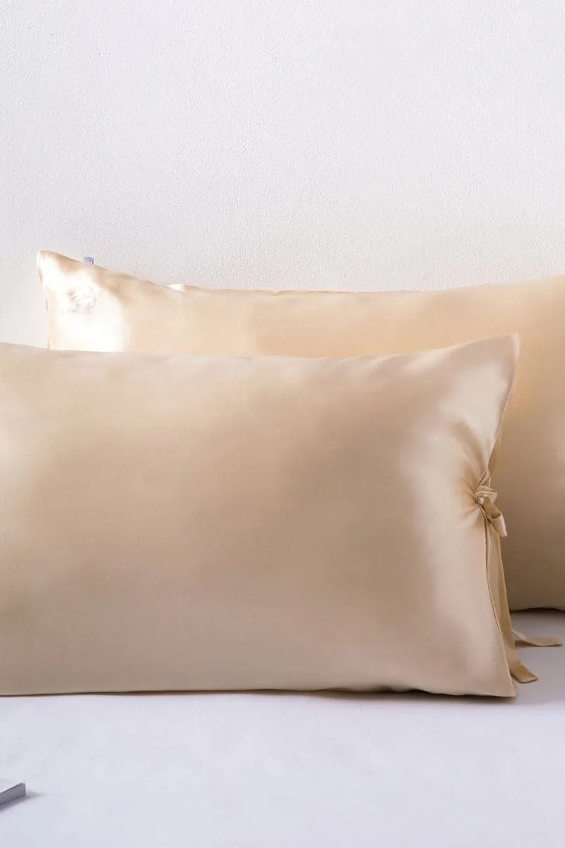 CLASSIC QUEEN-SIZE SILK PILLOWCASE - CHAMPAGNE