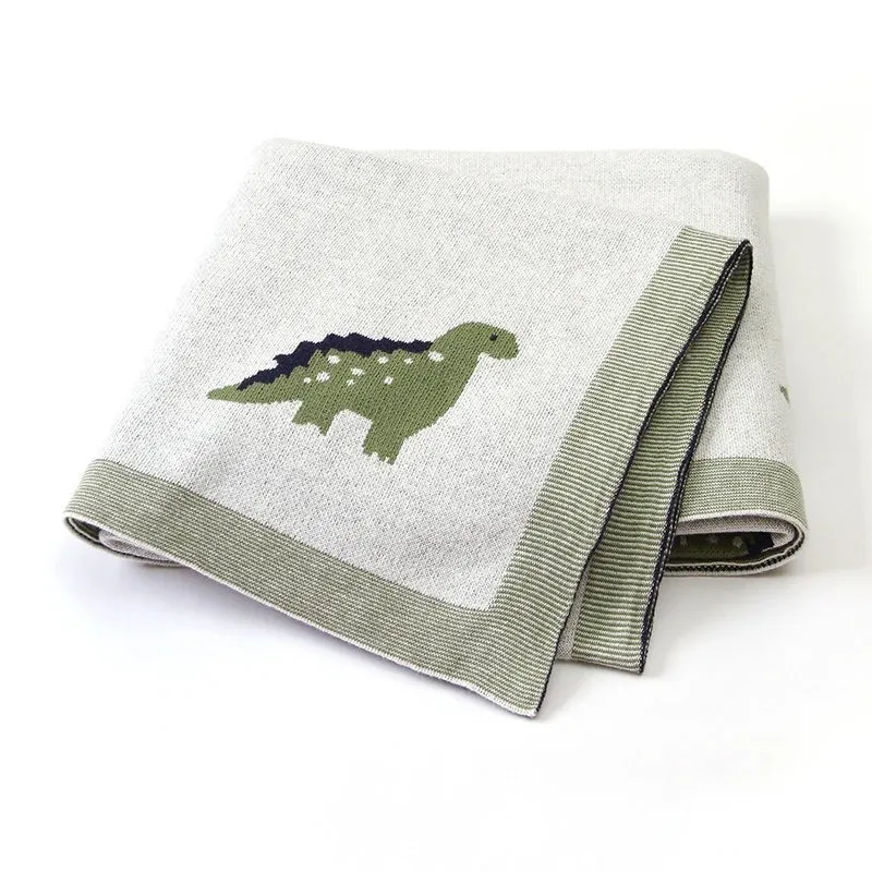 Cotton Knitted Blanket: Baby Swaddle Wrap, 100*80 CM, Super Soft Quilt