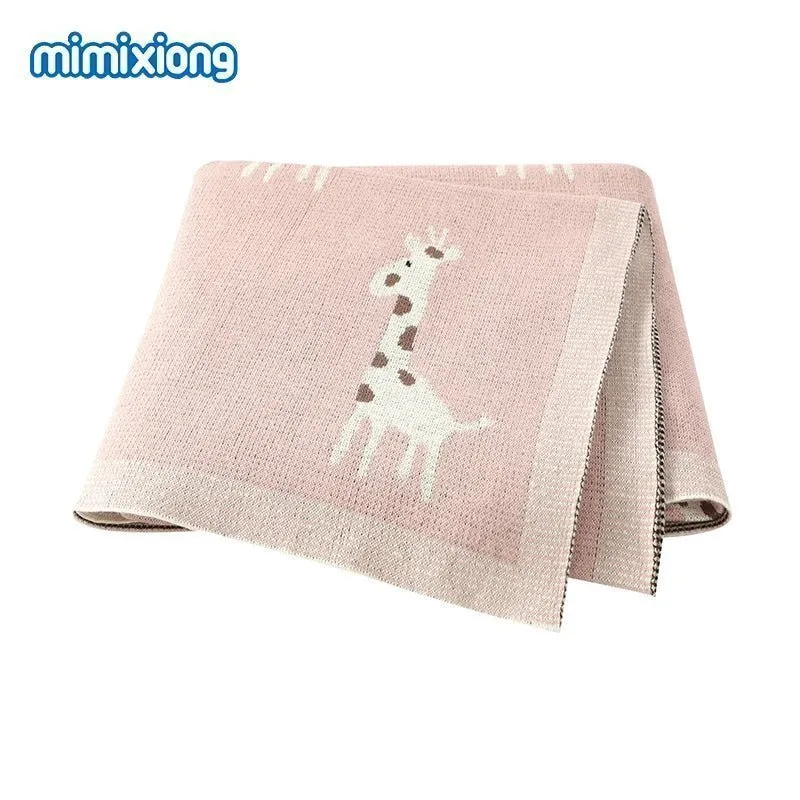 Cotton Knitted Blanket: Baby Swaddle Wrap, 100*80 CM, Super Soft Quilt