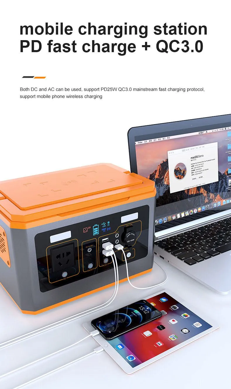 CRONY BS500 500W Portable Power Station Outdoor energy storage 110v 220v high power emergency power supply portable power station