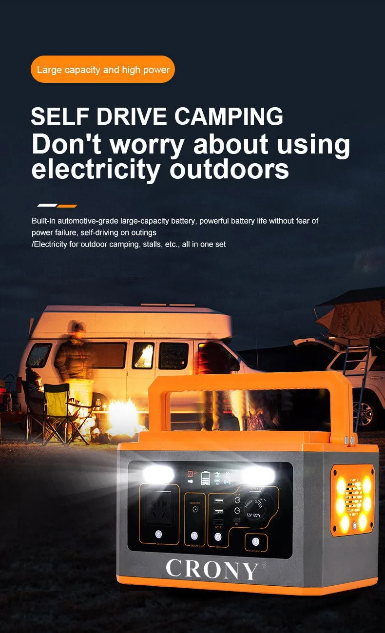 CRONY BS500 500W Portable Power Station Outdoor energy storage 110v 220v high power emergency power supply portable power station