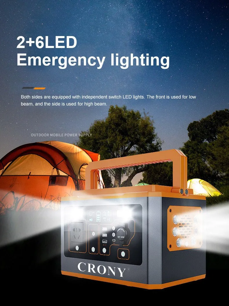 CRONY BS500 500W Portable Power Station Outdoor energy storage 110v 220v high power emergency power supply portable power station