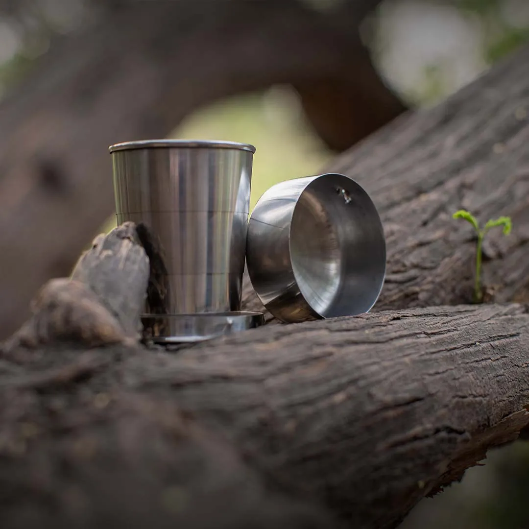 EcoFreaky Foldable Stainless Steel Glass | Small