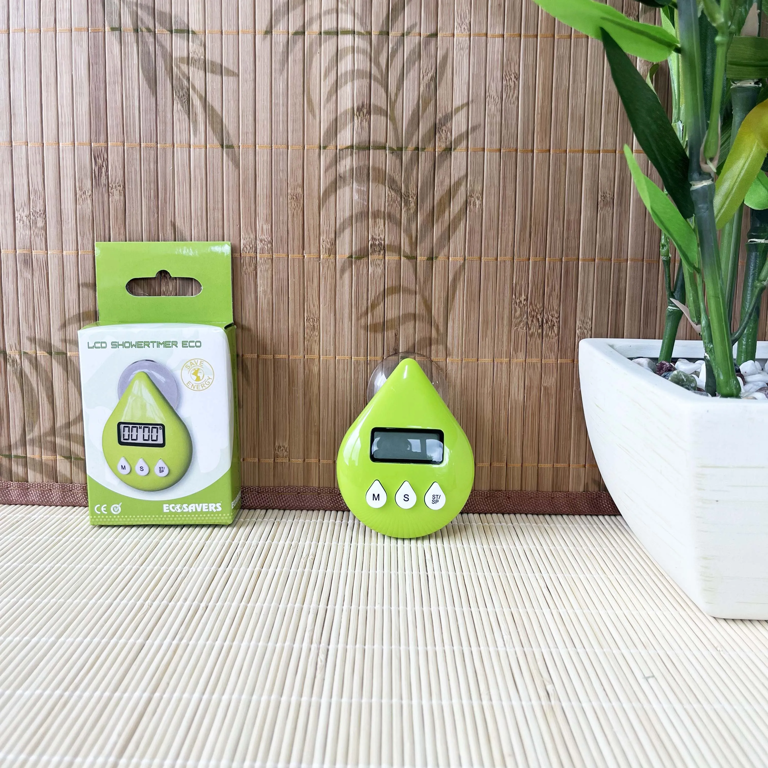 EcoSavers Green Drop LCD Shower Timer