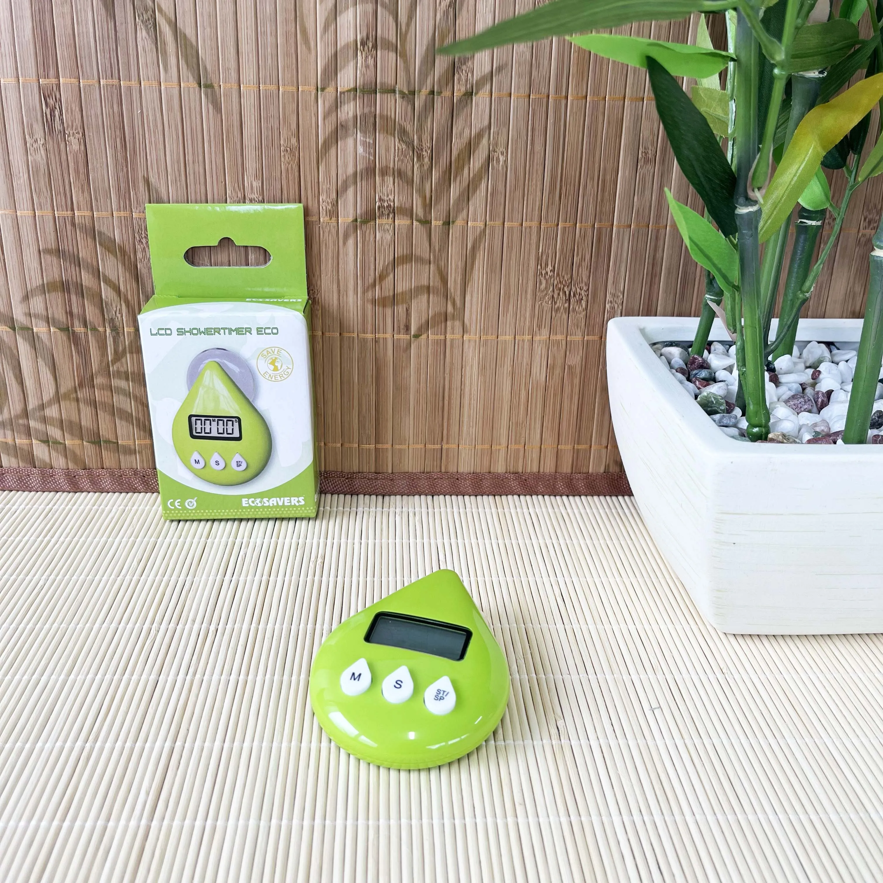 EcoSavers Green Drop LCD Shower Timer