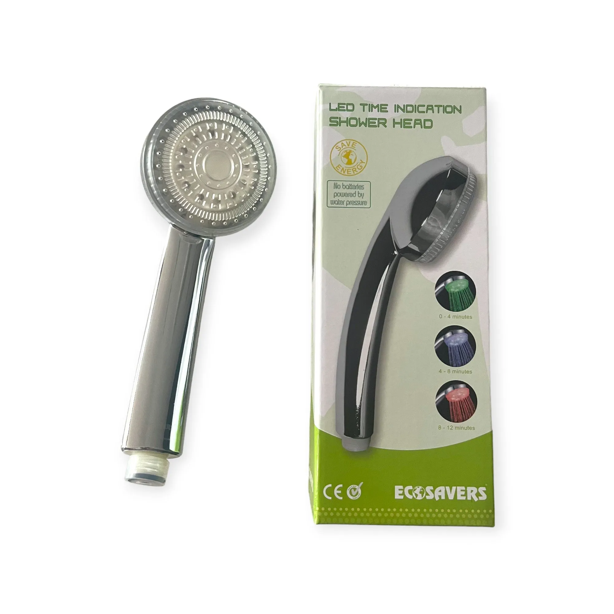Ecosavers Water-Saving Showerhead with LED Indicator