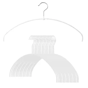 Euro Space-Saving Shirt & Dress Hanger, 40-PT, White