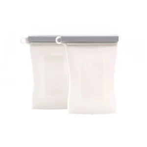 Junobie Silicone Breastmilk Storage Bag 2pk - Grey