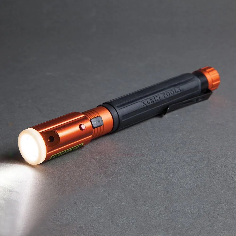 Klein 56026R Inspection Penlight w/ Laser Pointer 2X AAA RDZ