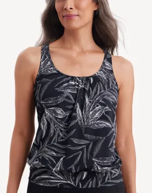 Leaf Encounter Blouson Mastectomy Tankini Top