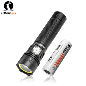 Lumintop W1 Multi-Light Rechargeable Flashlight Black 1 *21700 Battery Included White LED / Red LED / White Extreme Focus