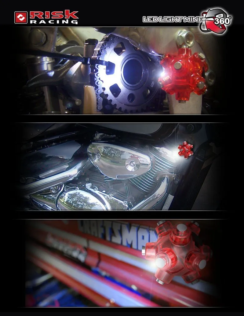 Magnetic Light Mine - Hands Free Flashlight - 3 Pack