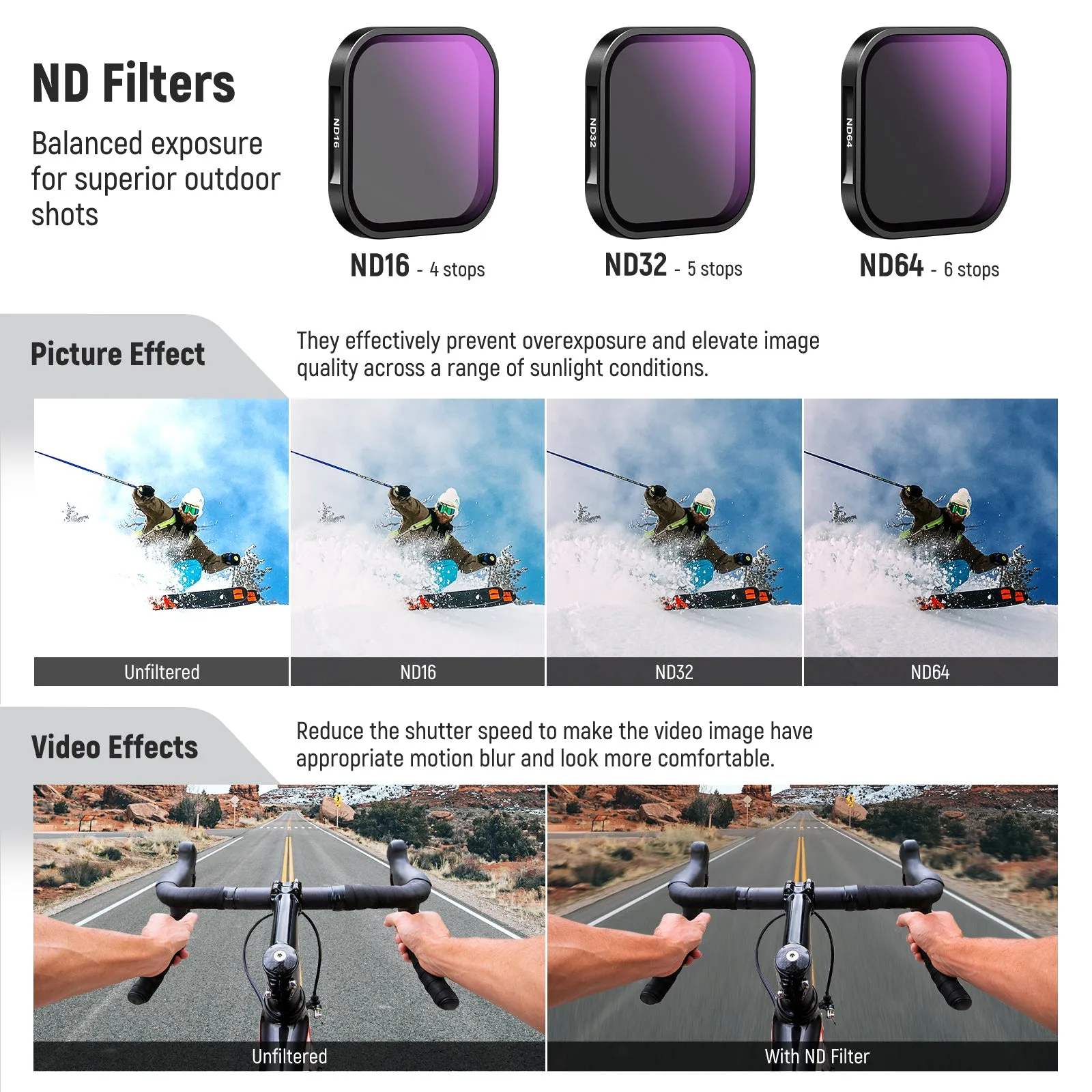 NEEWER 4 Pack ND & CPL Filter Set For insta360 Ace Pro