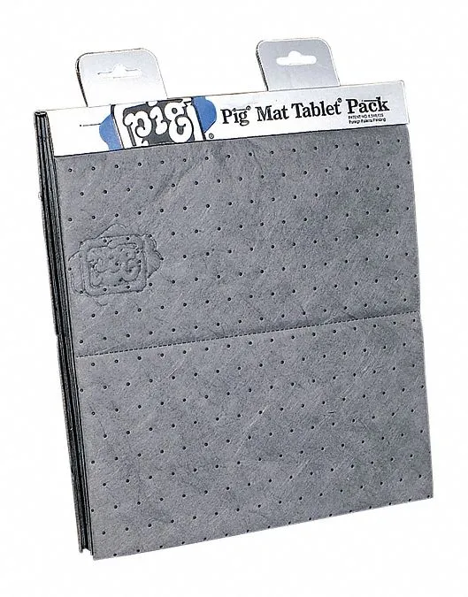 New Pig 15 in Absorbent Pad, Fluids Absorbed: Universal, Light, 13.7 gal, 180 PK - MAT124
