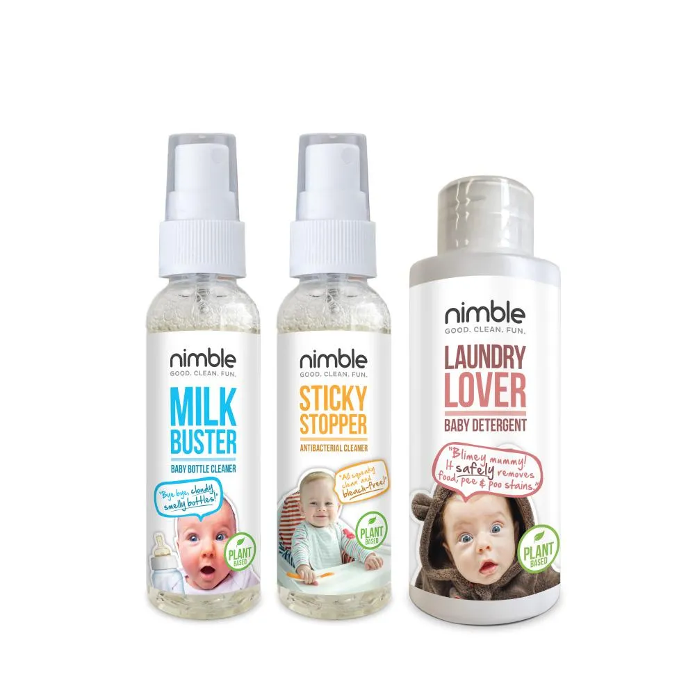 Nimble Babies Travel Cleaning collection