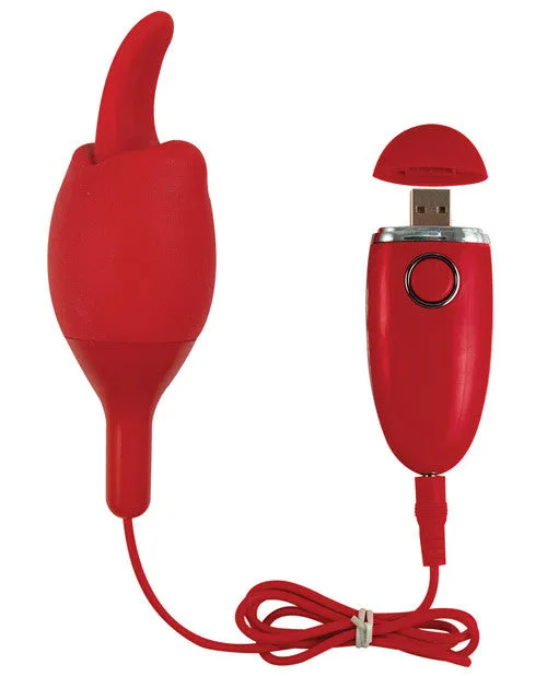 O Zone Usb Rechargeable Orgasmic Tongue Vibe - 10 Function Red