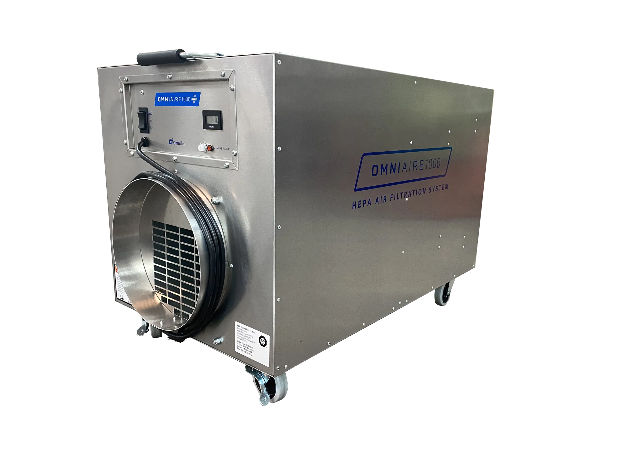 OmniAire Negative Air Machine • Audible Alarm • HEPA Filter • 99.97% • Wood Frame • #OA1000PLUS-A