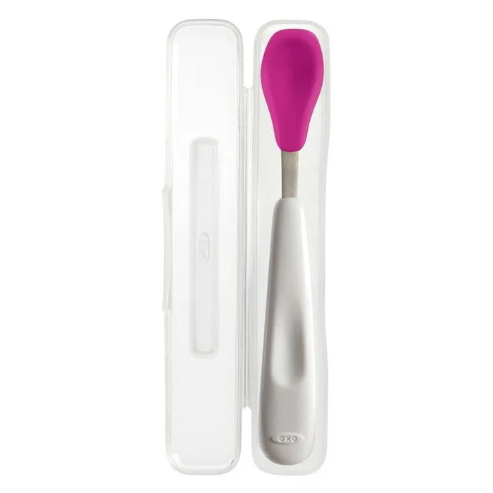 OXO TOT On-The-Go Feeding Spoon - Pink