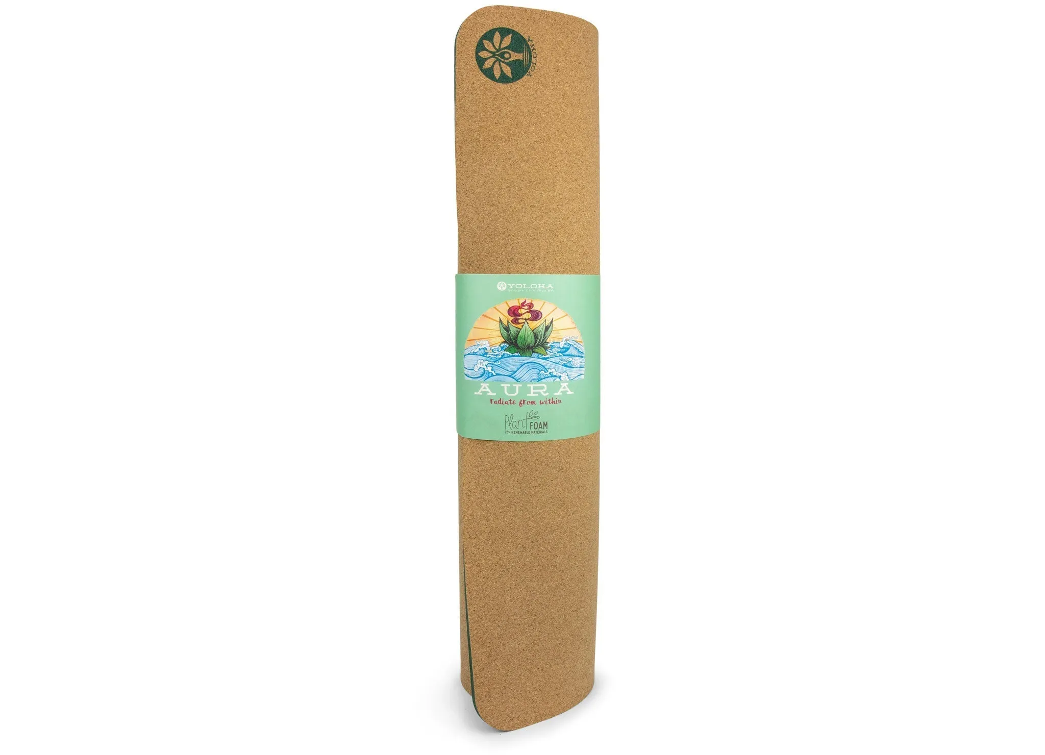 Pond of Harmony Aura Cork Yoga Mat   Plant Foam