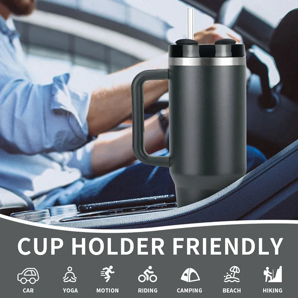 Portable Kettle with Handle and Straw