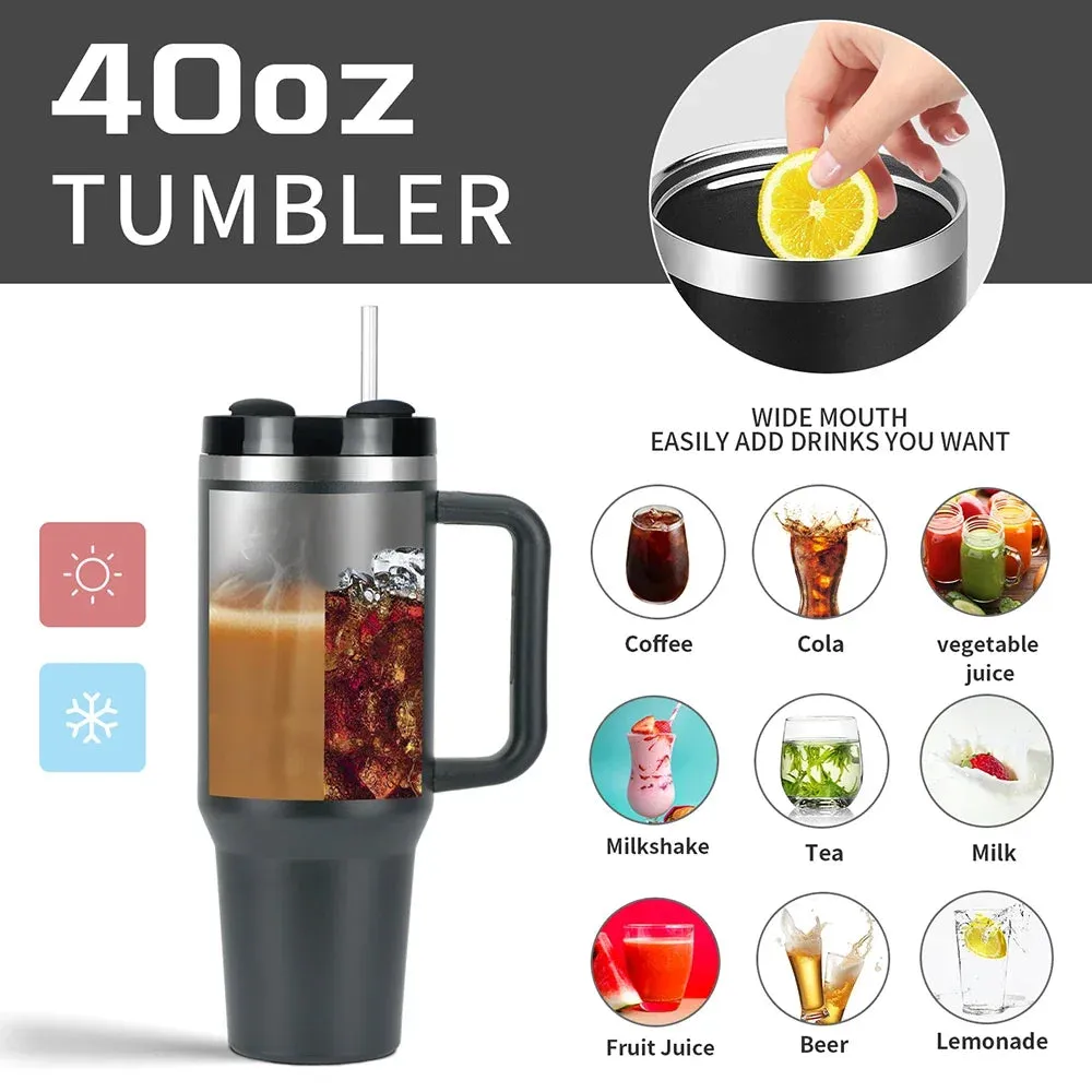 Portable Kettle with Handle and Straw