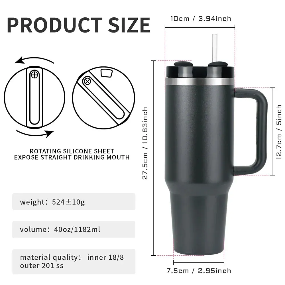 Portable Kettle with Handle and Straw