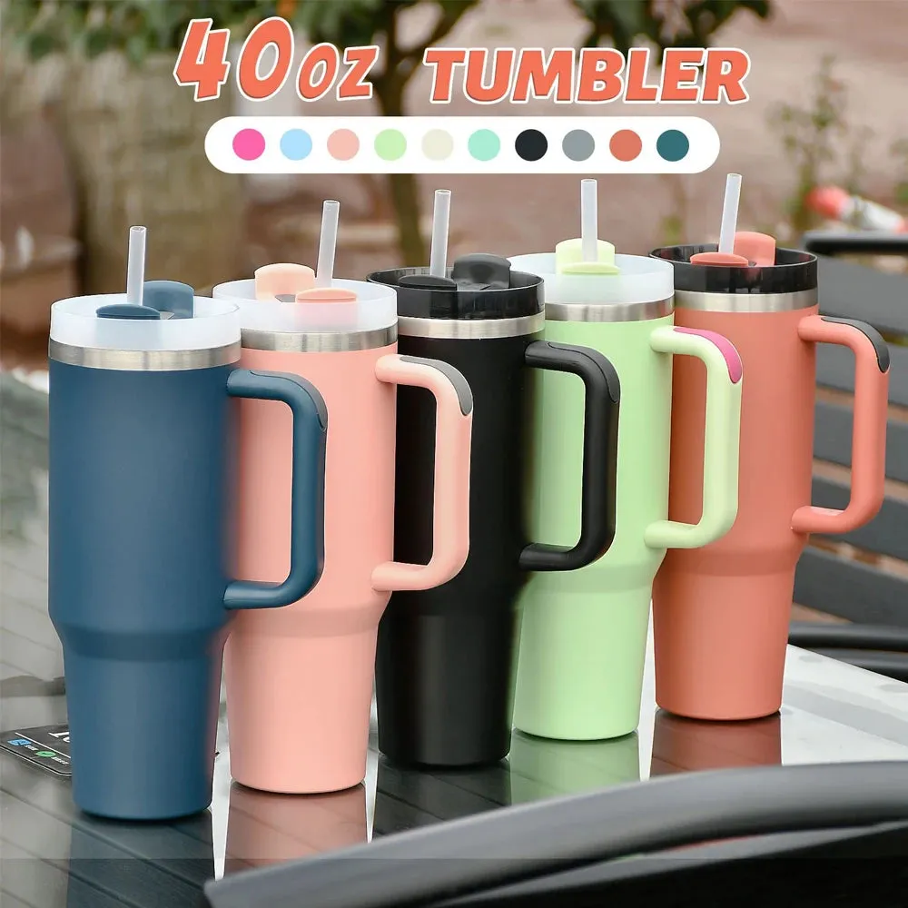 Portable Kettle with Handle and Straw