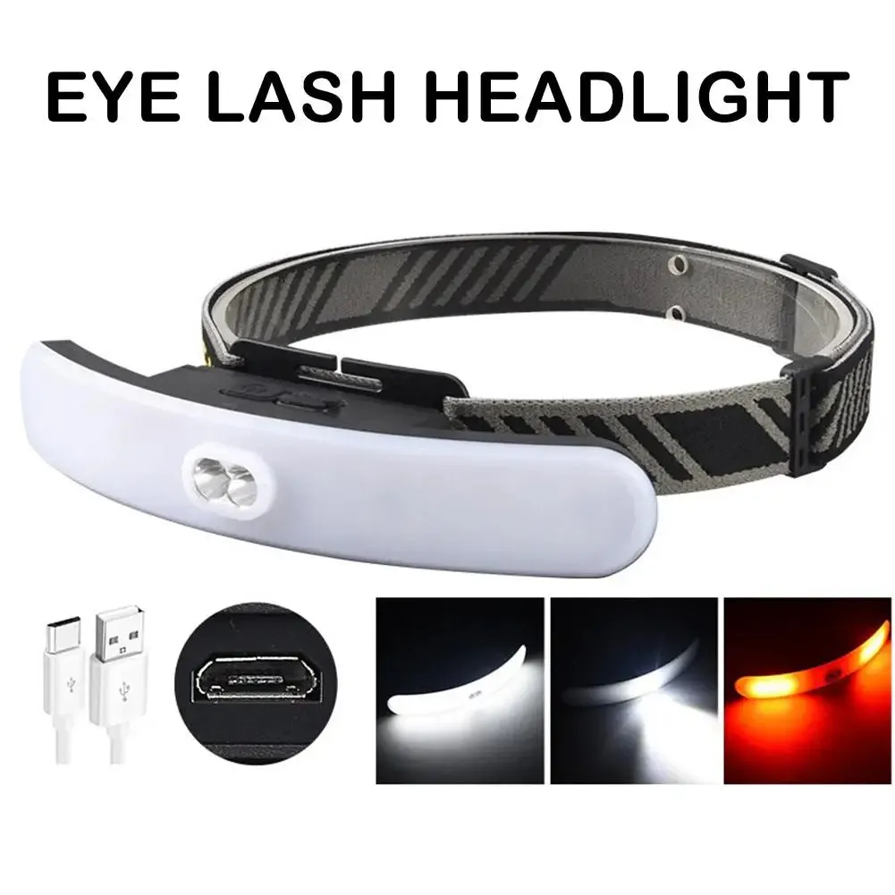 Portable Mini Powerful Headlamp USB Rechargeable Headlight Waterproof Head-mounted Lamp For Eyelash Extension Supplies Home Use