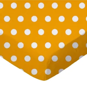 SheetWorld Fitted Portable Mini Crib Sheet - 100% Cotton Woven - Polka