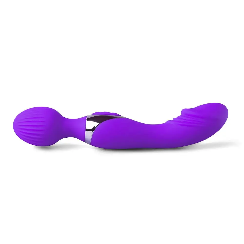 Silicone Purple 10 Speed Double Ended Rechargeable Wand Massager