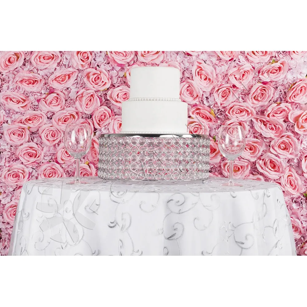 Silk Roses/Hydrangeas Flower Wall Backdrop Panel - Pink