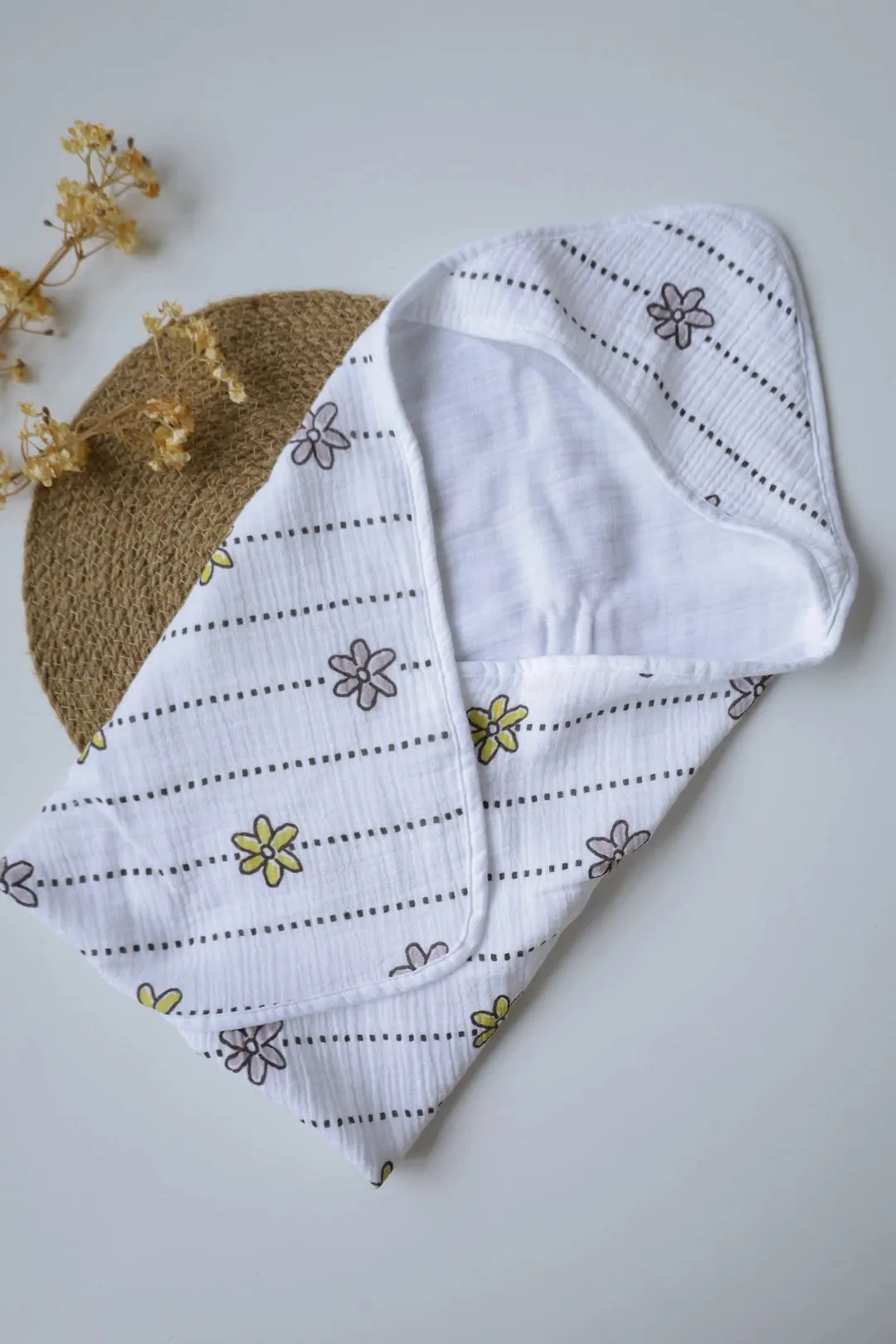 Snuggle Set-5-Combo of Muslin-Baby Swaddle, Hooded Towel & Wipes