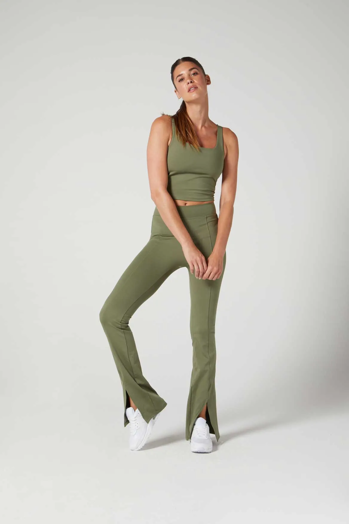 Thalia Cropped Tank Deep Lichen