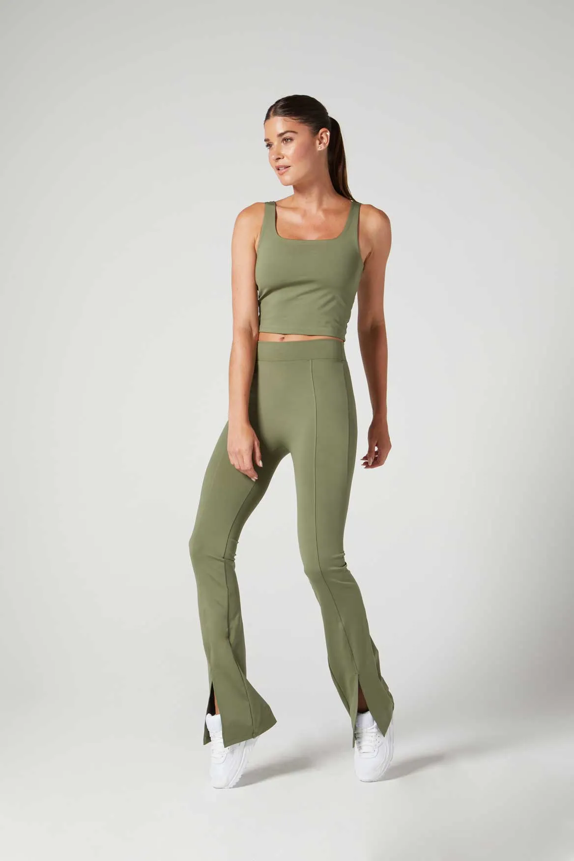 Thalia Cropped Tank Deep Lichen