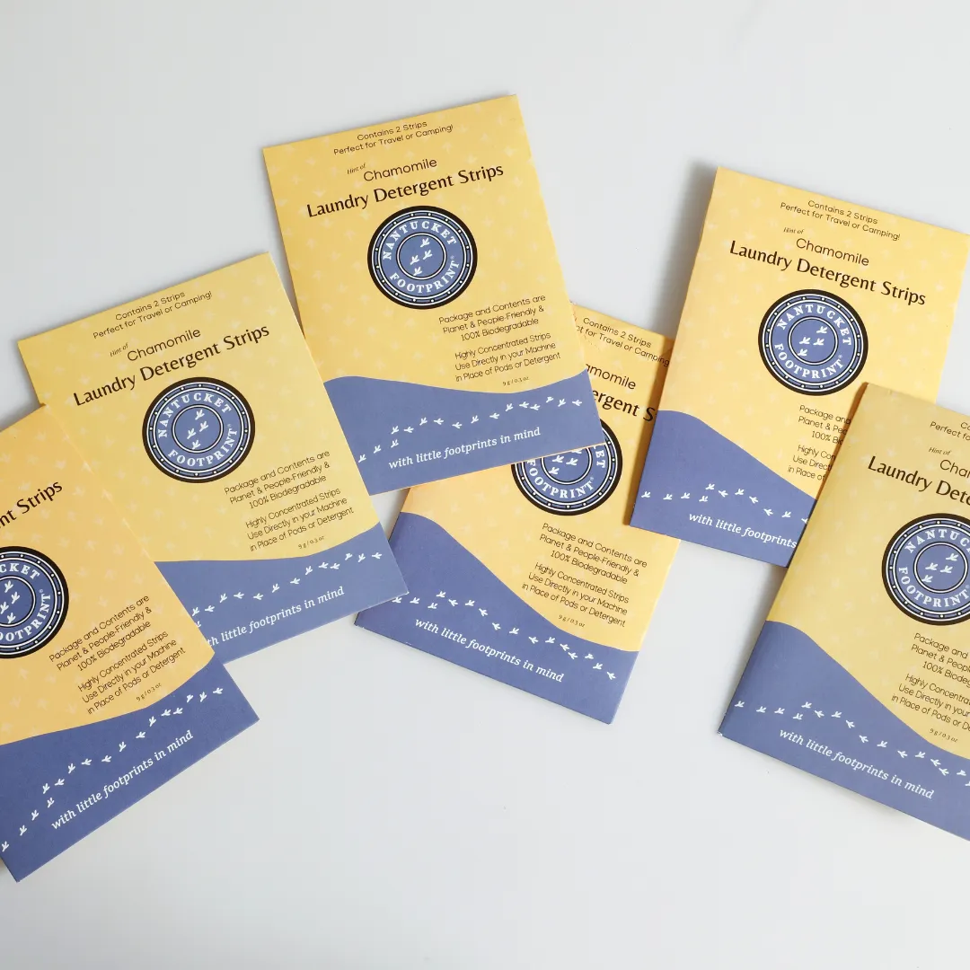 Travel Laundry Detergent Strips - 2 Strip Packs - Set of 6 - (12 Total Strips)