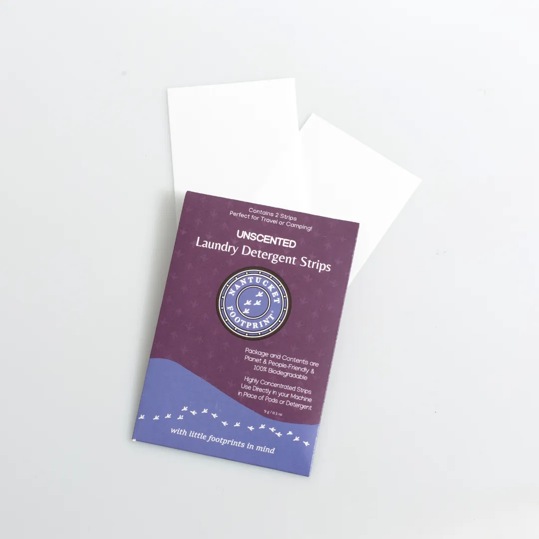 Travel Laundry Detergent Strips - 2 Strip Packs - Set of 6 - (12 Total Strips)