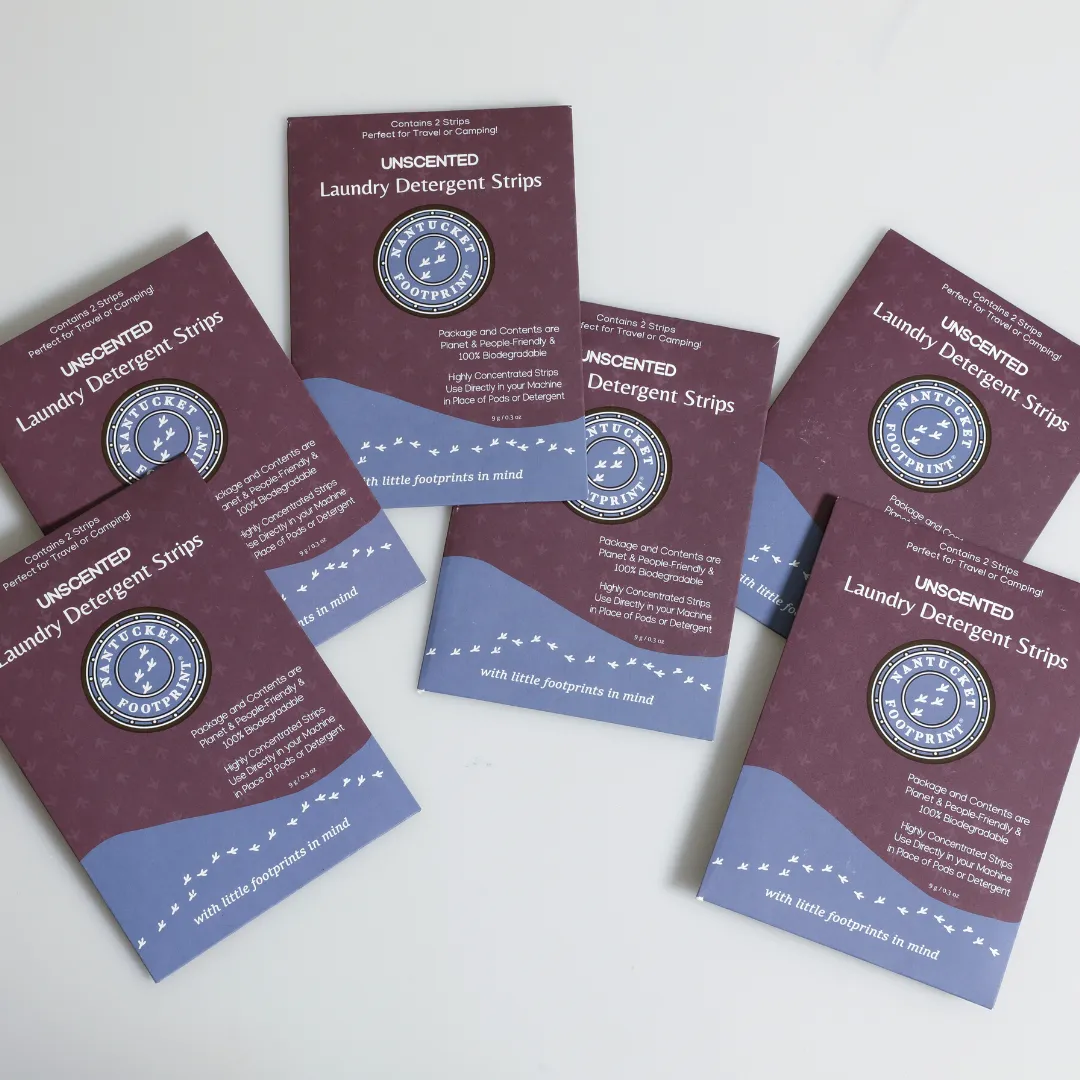 Travel Laundry Detergent Strips - 2 Strip Packs - Set of 6 - (12 Total Strips)