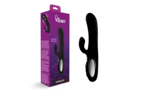 Viben Hypnotic Thrusting Rabbit Vibe w Swinging Clit Stim Black