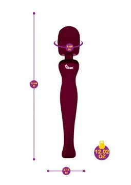 Wholesale Sultry - Ruby - Intense Handheld Wand Massager Dildo Vibrator Variable Viben Vibe Patterns Clit Massage
